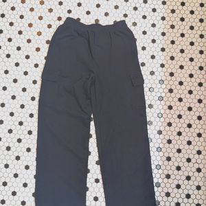 Anrabess M Black Thick Cargo Sweatpants